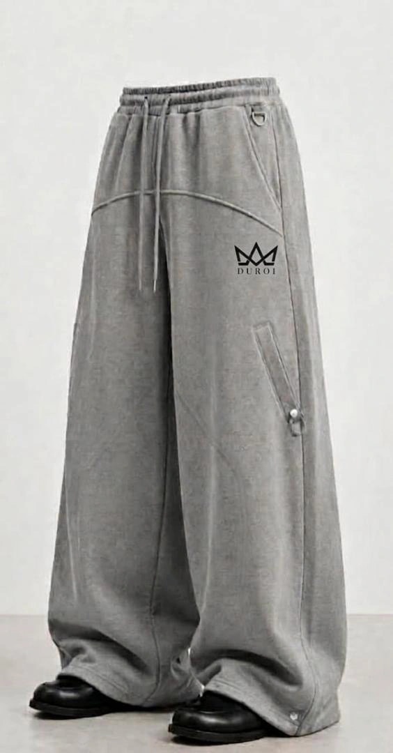 DuRoi Signature Jogger in Grey, front